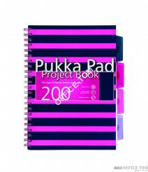 Project Book Navy B5 różowy,niebieski (3 szt mix kolorów) PUKKA