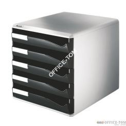 Pojemnik na korespondencję LEITZ - 5 szuflad, czarny