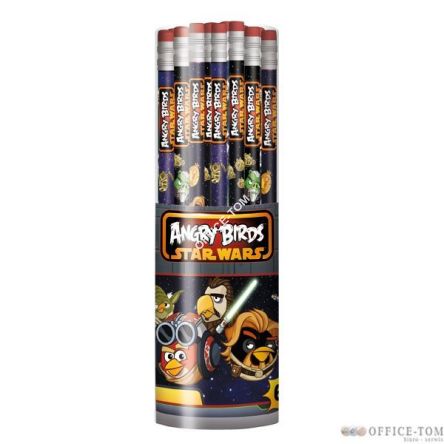 Ołówki grafitowe w tubie 60 szt. ANGRY BIRDS & STAR WARS II