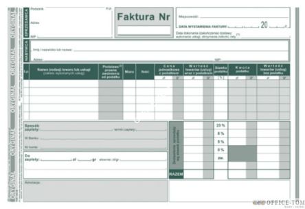 Faktura VAT MICHALCZYK I PROKOP A5 80 kartek