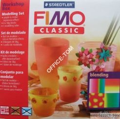 Zestaw FIMOclassic \"przenikanie barw\" 4 kostki 56g + akcesoria