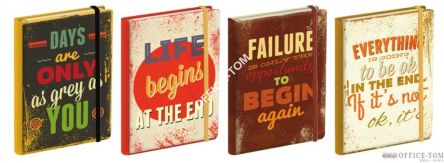 Notatnik ekskluzywny NARCISSUS 80k. Vintage Typo 12x17 4 wzory