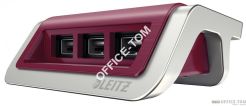 Ładowarka Leitz Style na 3 porty USB ciemno-czerwona