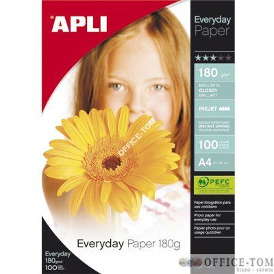 Papier Foto APLI A4 180g błyszczący (glossy)100