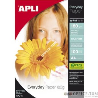 Papier Foto APLI A4 180g błyszczący (glossy)100