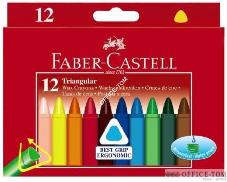 Kredki Świecowe Trójkątne Kpl Karton 12 Szt FABER-CASTELL