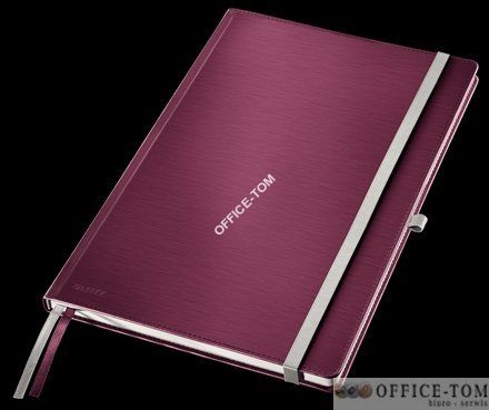 Notatnik w twardej oprawie Leitz Style A4 w kratkę ciemnoczerwony 80kartek