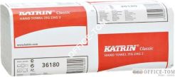 Ręcznik ZZ KATRIN biały CLASSIC 25 % makulatury, 20x150 listków, 232 x 230 mm 65944
