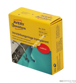 Nalepki pierścienie wzmacniające Avery Zweckform Ø13 przeźroczysty 500szt