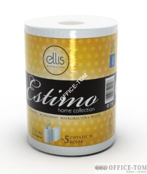 Ręcznik w roli ELLIS Estimo 50m 2 warstwy celuloza 250 listków 2998