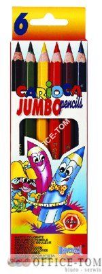 Kredki CARIOCA ołówkowe 6kol. JUMBO-MINI (41407)