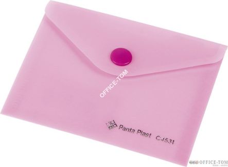 Teczka kopertowa z napą PP FOCUS A7 przezroczysta różowy Panta Plast