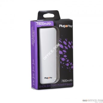 Power Bank PLUG & PLAY 7800MA 1xUSB biały