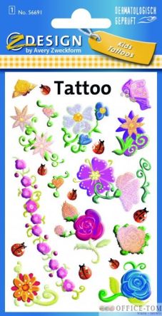 Naklejki AVERY ZWECKFORM Z-Design Kids Tatuaż Kwiaty