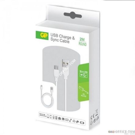 Przewód USB / microUSB, okrągły, 2m GPACECB22000 GP Batteries