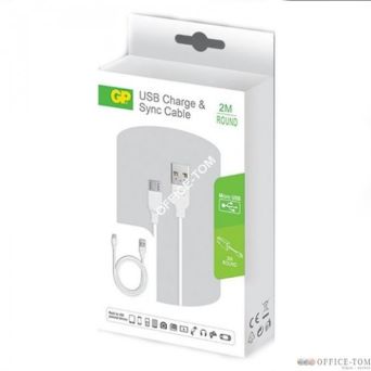 Przewód USB / microUSB, okrągły, 2m GPACECB22000 GP Batteries