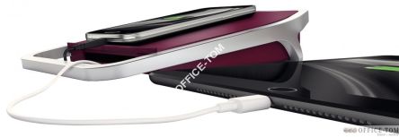 Ładowarka Leitz Style na 2 porty USB ciemno-czerwona