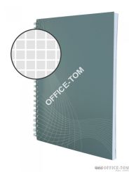 Kołonotatnik Notizio oprawa kartonowa jasnoszary kratka 80 kartek linijka do zaznaczania, kieszeń, A5 szary AVERY ZWECKFORM