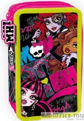 Piórnik podwójny z wyposażeniem MONSTER HIGH - seria III ST.MAJEWSKI