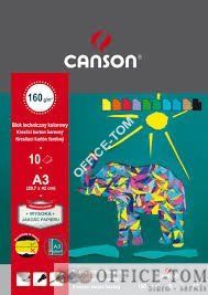 Blok techniczny kolorowy A3 160G 10ark. (SŁOŃ)  400075230 CANSON