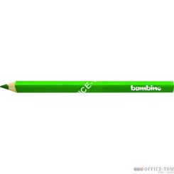 Kredki BAMBINO w oprawie drewnianej Trójkątne kolor jasnozielony 12szt 3660