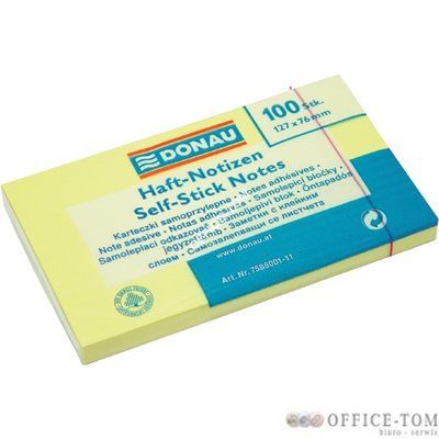 Bloczki samoprzylepne DONAU  127x76 Żółty 100k