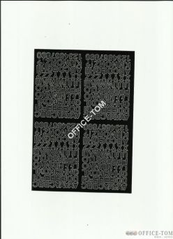 LITERY samoprzylepne 0.7cm(8szt) czarne ARTDRUK