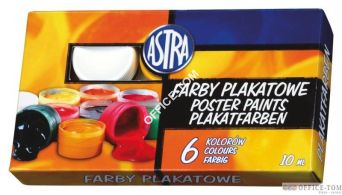 Farby plakatowe Astra 6 kolorów - 10 ml