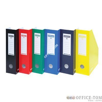 Pojemnik na czasopisma lakierowany karton Donau 100mm Czerwony