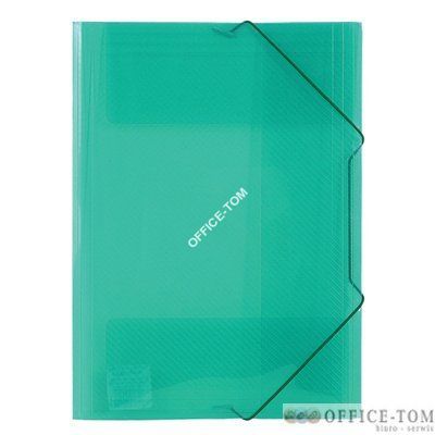 Teczka plastikowa z gumką szeroka TG-12 Biurfol Niebieski transparnetna