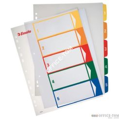 Przekładki plast. do nadruk. tekstu na kartę, ESSELTE, 1-5