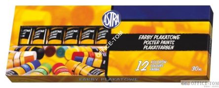 Farby plakatowe 12kol.A\'30 tuba ASTRA