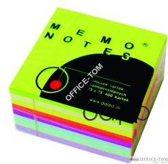 Bloczki samoprzylepne MEMO 75*75 różowy intens 80k DALPO