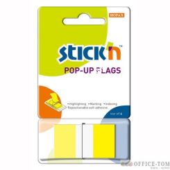 Zakładki indeksujące w podajniku 45X25mm 50 żółte STICK\'N