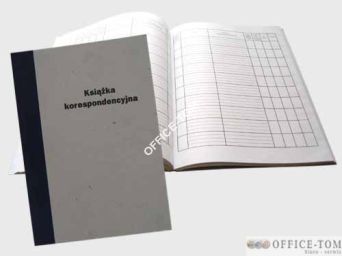 Księga korespondencyjna A-4 równocięta 96 kart. Warta