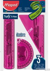 Zestaw linijek niełamliwych 895024 linijka 15cm,ekierka,kątomierz MAPED