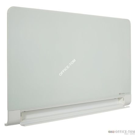 Tablica szklana Nobo Diamond z zaokrąglonymi narożnikami biała 1260 x711