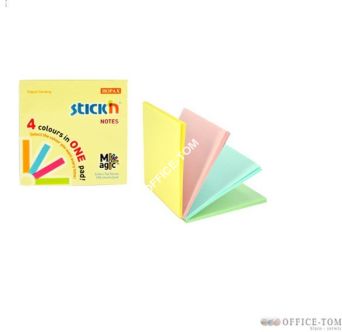Notes samoprzylepny MAGIC PAD 76X76mm pastel mix (12) STICK\'N