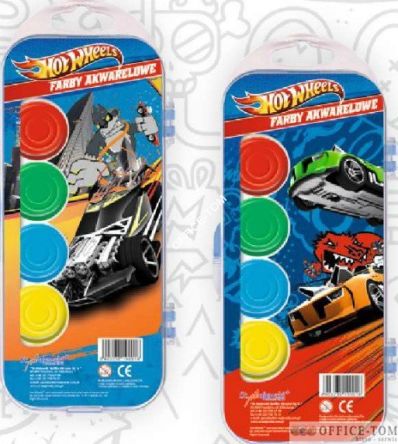 Farby akwarelowe 12 kol. HOT WHEELS