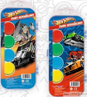 Farby akwarelowe 12 kol. HOT WHEELS