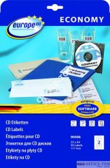 Etykiety AVERY ZWECKFORM uniwersalne Economy Europe100 by A4, 30 ark./op., ? 117mm, białe