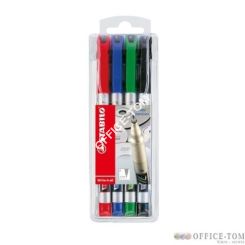 Marker permanentny STABILO Write-4-All, FINE, 4 kolory w etui