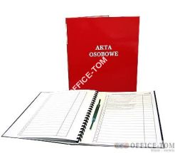 Teczka akt osobowych WARTA oprawa twarda b. wew. czerwona zadr.