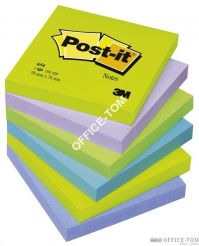 Bloczki samoprzylepne 3M POST-IT® 654N 76x76 Jaskrawozielony 100k