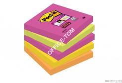 Bloczki samoprzylepne 3M POST-IT® 654S-N 76x76 Mix 180k