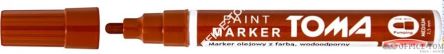 Marker olejowy z farbą, końcówka 2,5mm - brązowy Toma