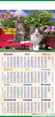 Kalendarz plakatowy 1/3 B1 R2 KOTKI TELEGRAPH