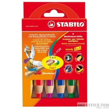 Kredki STABILO woody, zestaw 6 kolorów