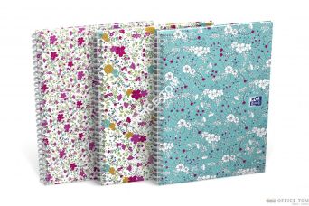 Kołonotatnik OXFORD FLORAL A5 60k 90g linia