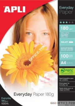 Papier Foto APLI 10x15 180g błyszczący (glossy)100